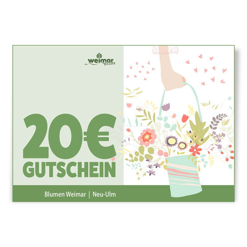 Gutschein im Werte von 20 Euro von Blumen Weimar in Neu-Ulm